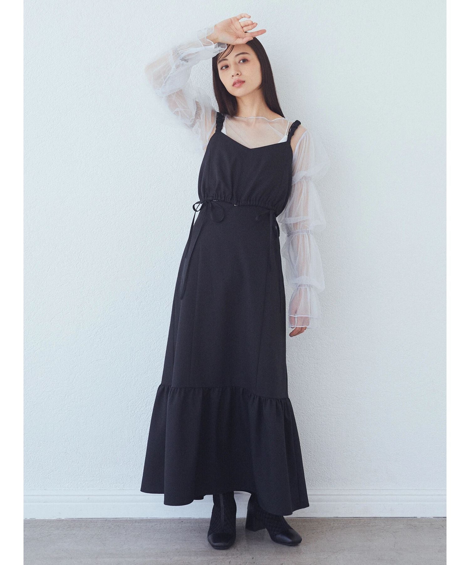 earth music&ecology earth music&ecology 多功能背心蝴蝶結吊帶連衣裙