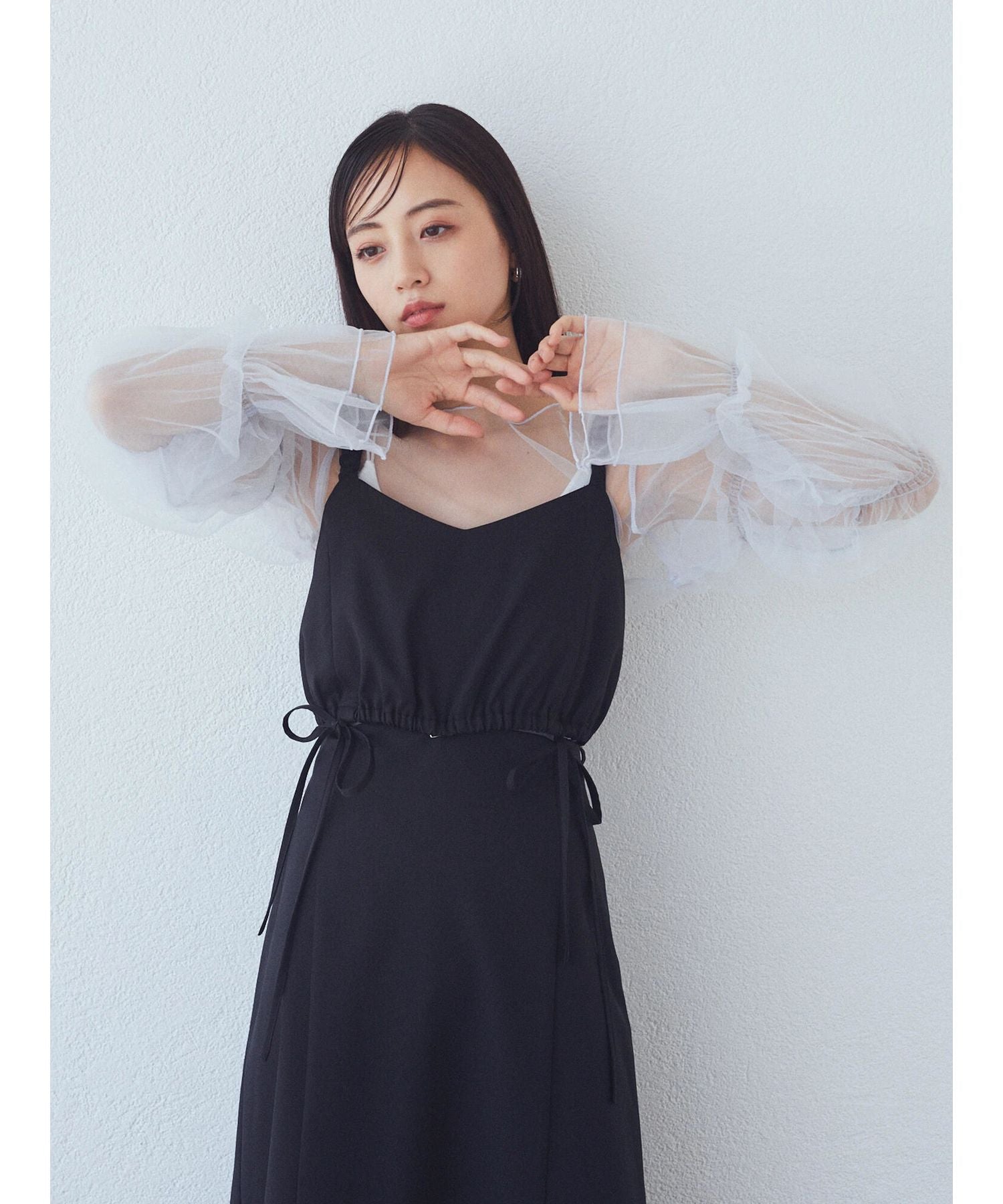 earth music&ecology earth music&ecology 多功能背心蝴蝶結吊帶連衣裙