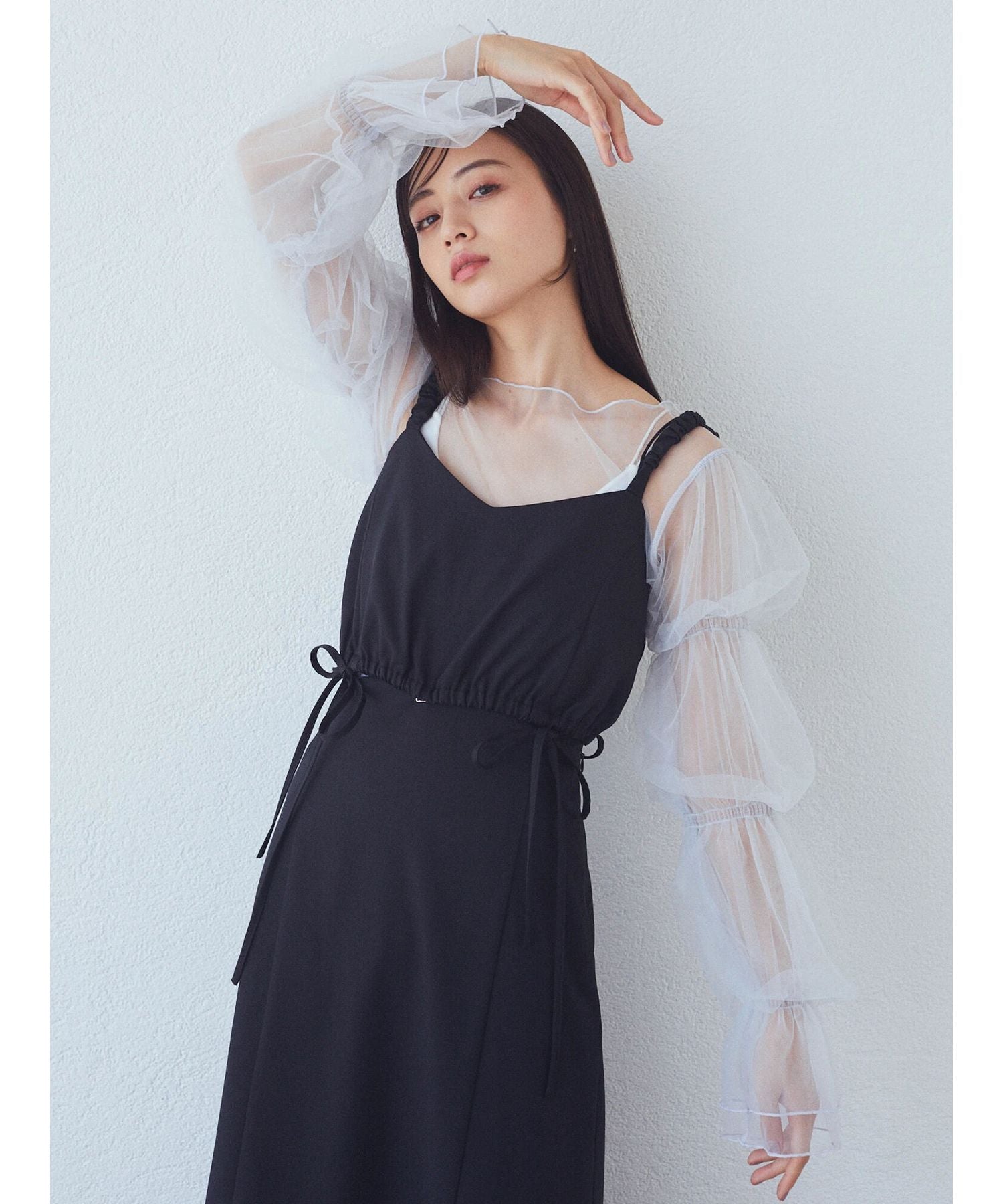 earth music&ecology earth music&ecology 多功能背心蝴蝶結吊帶連衣裙