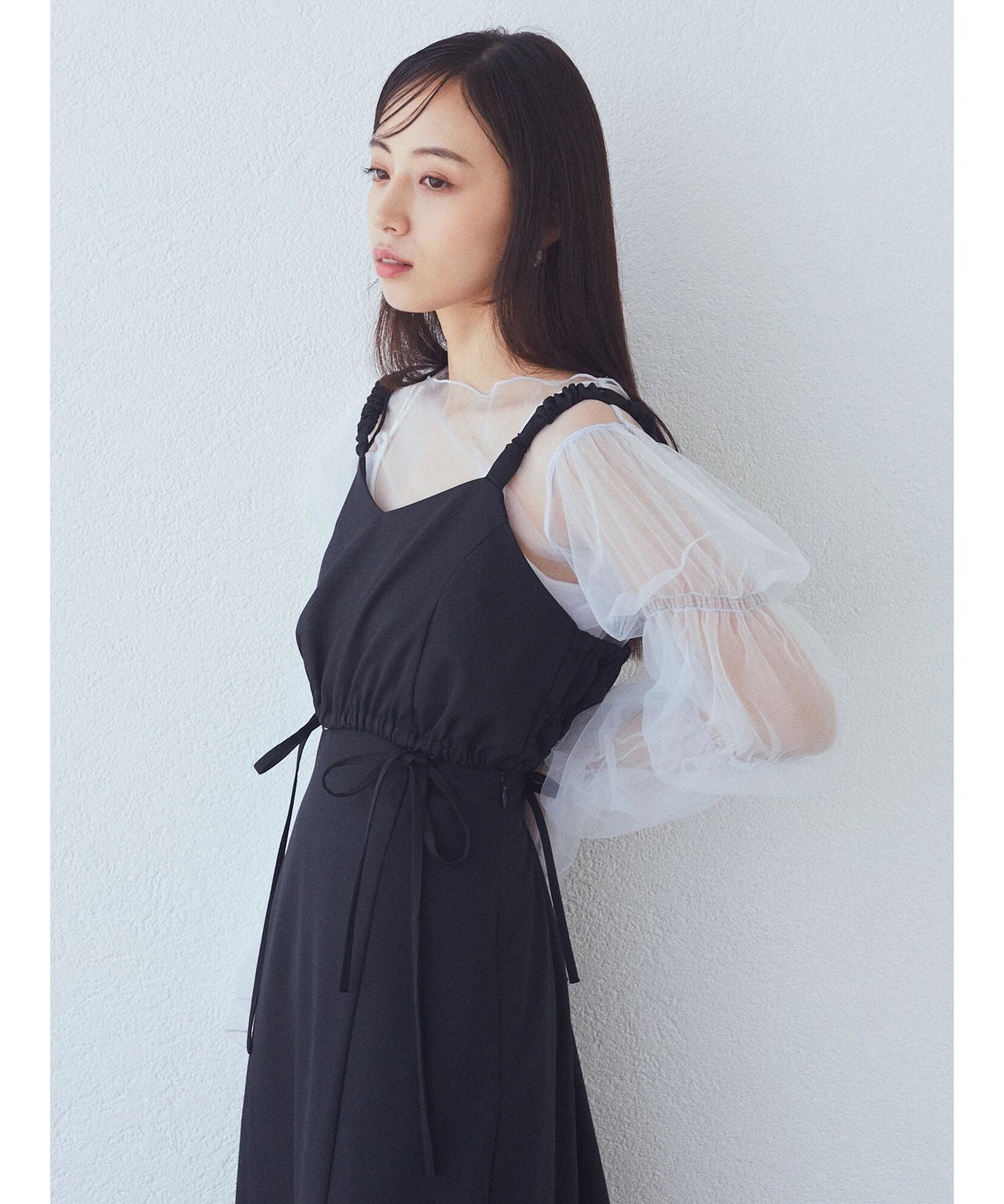 earth music&ecology earth music&ecology 多功能背心蝴蝶結吊帶連衣裙