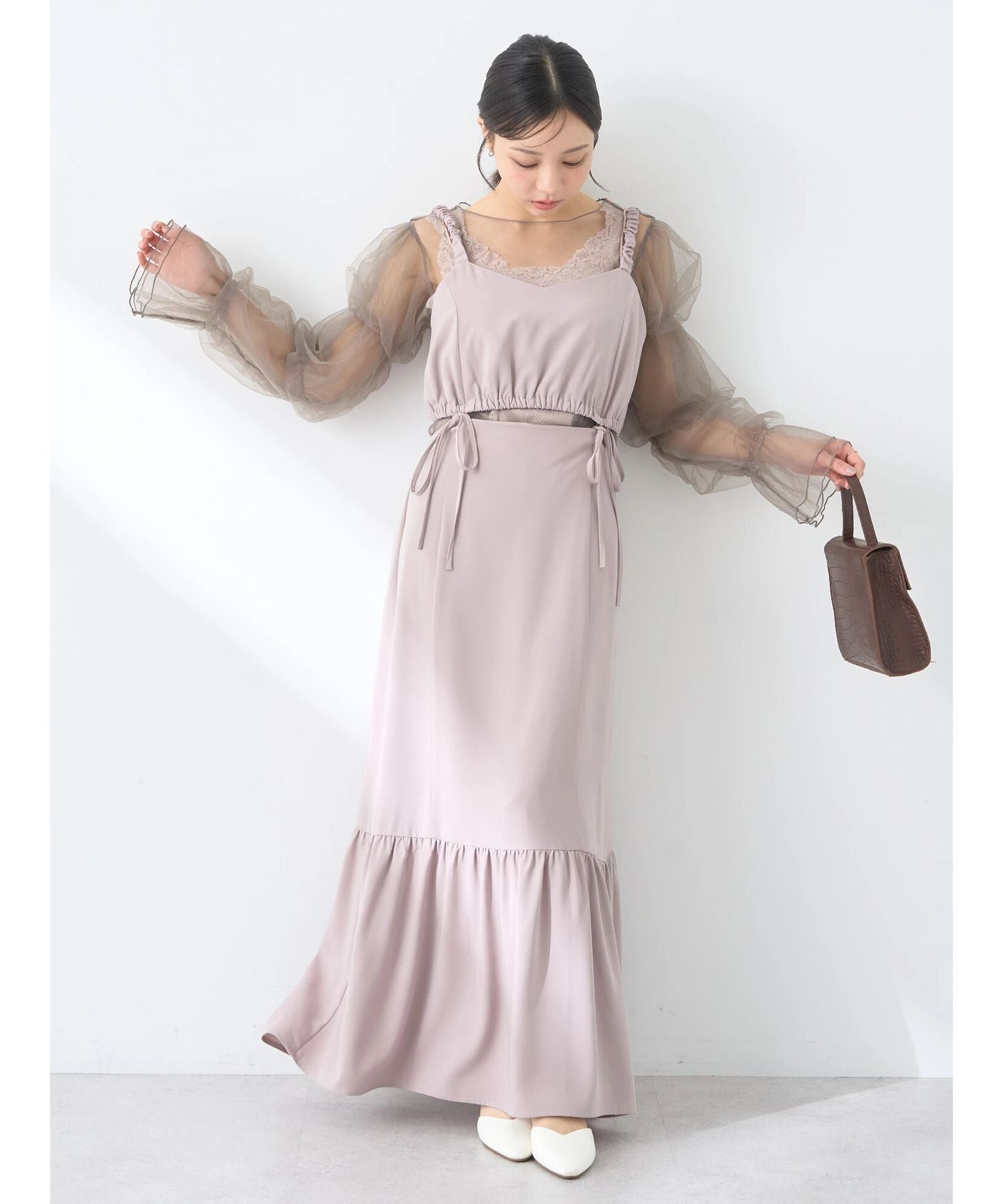 earth music&ecology earth music&ecology 多功能背心蝴蝶結吊帶連衣裙