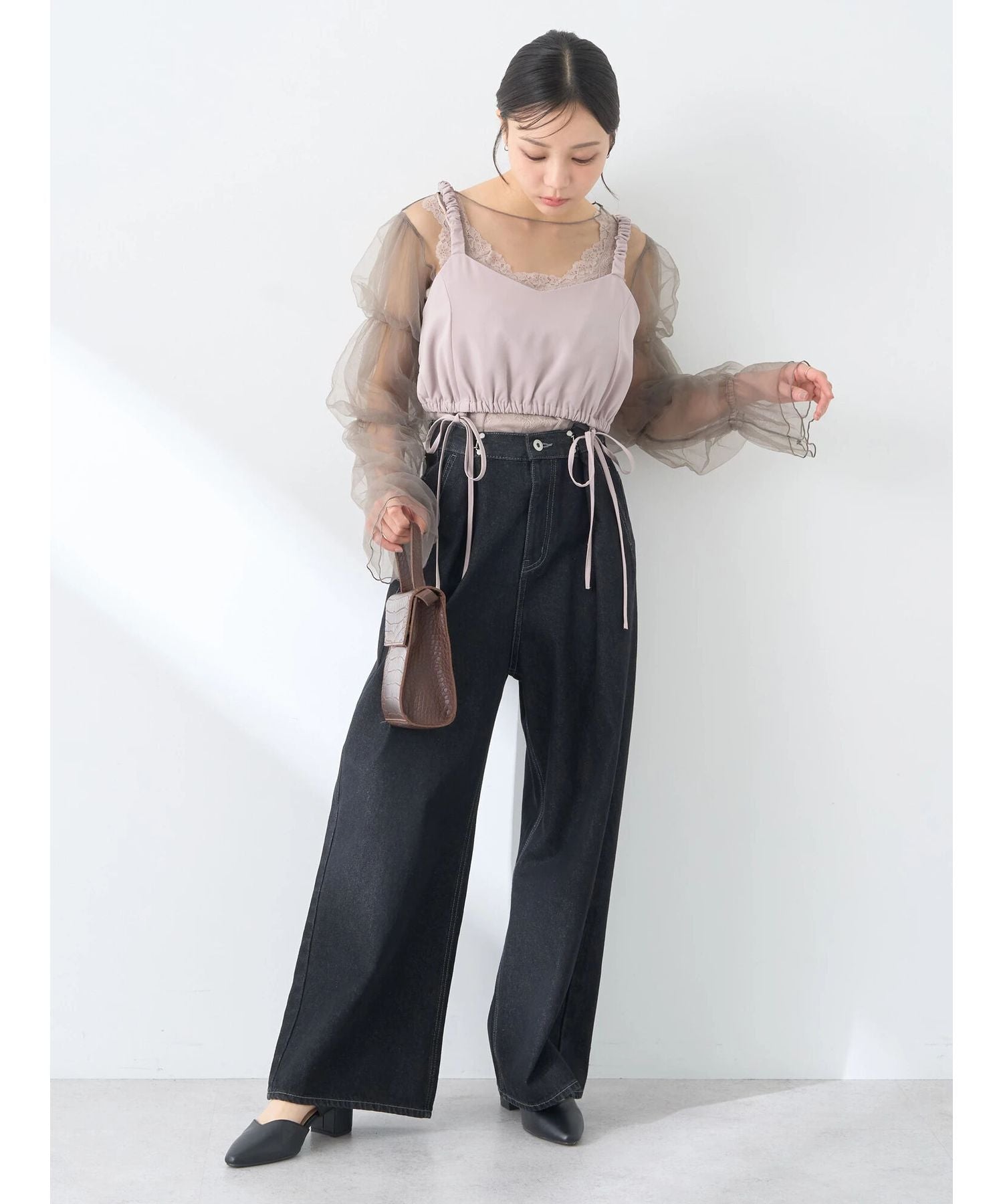 earth music&ecology earth music&ecology 多功能背心蝴蝶結吊帶連衣裙