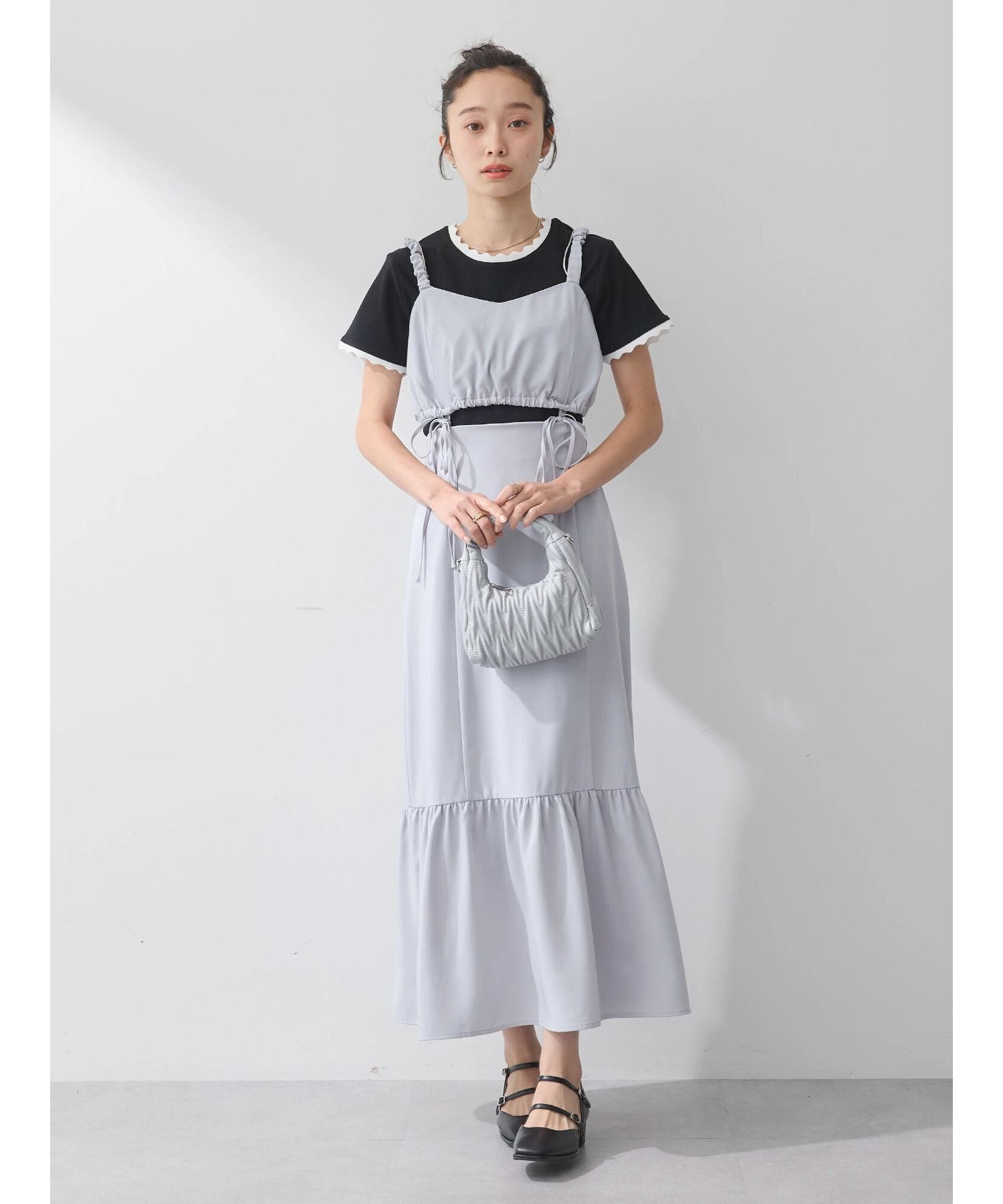 earth music&ecology earth music&ecology 多功能背心蝴蝶結吊帶連衣裙