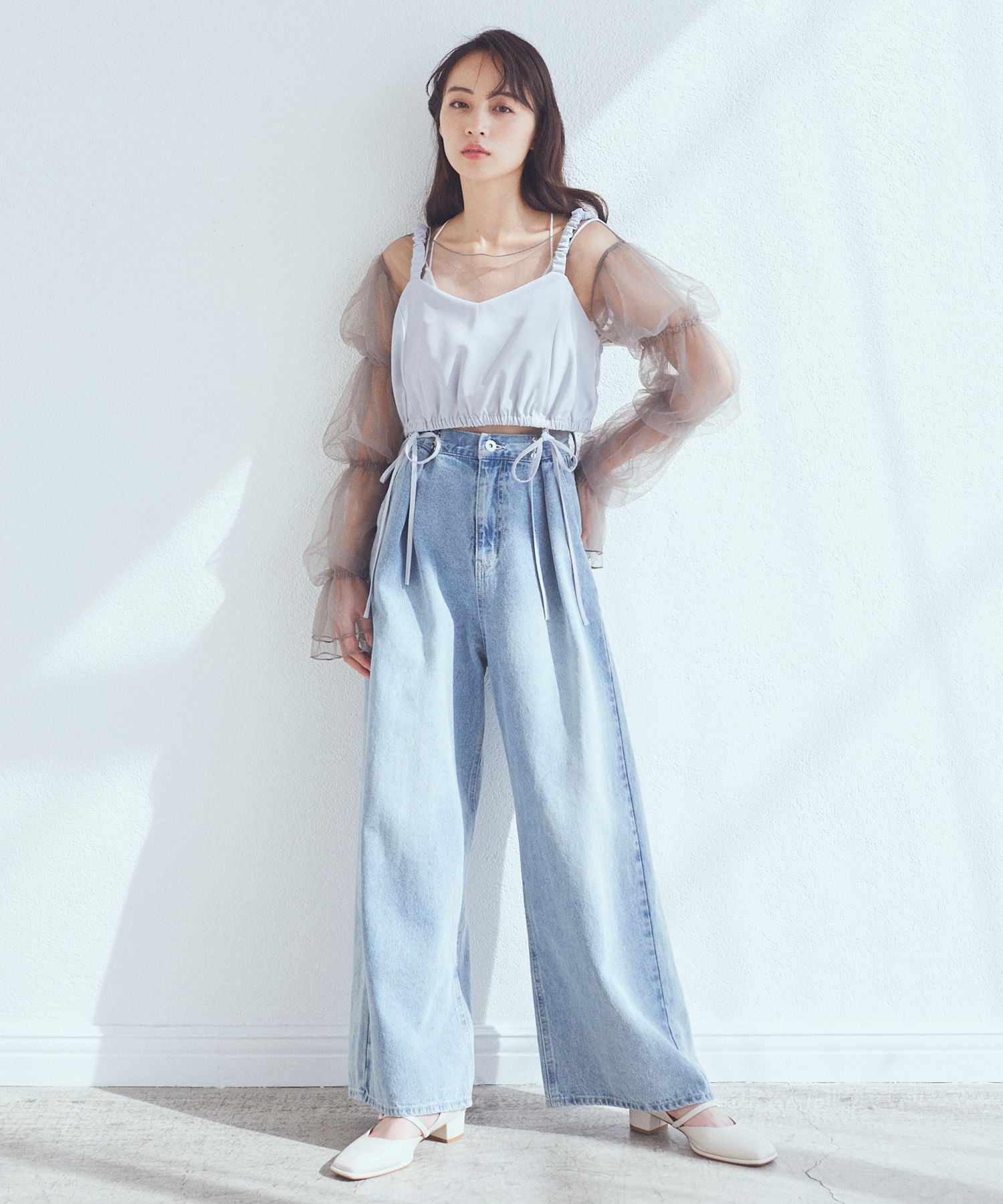 earth music&ecology earth music&ecology 多功能背心蝴蝶結吊帶連衣裙