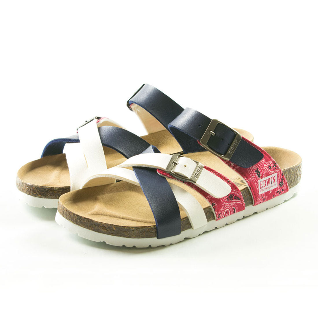 エドウィン EDWIN メンズ サンダル コンフォートサンダル フットベットサンダル 25 26 27 28 EW9166 敬老の日 プレゼント (トリコロール) トリコロール