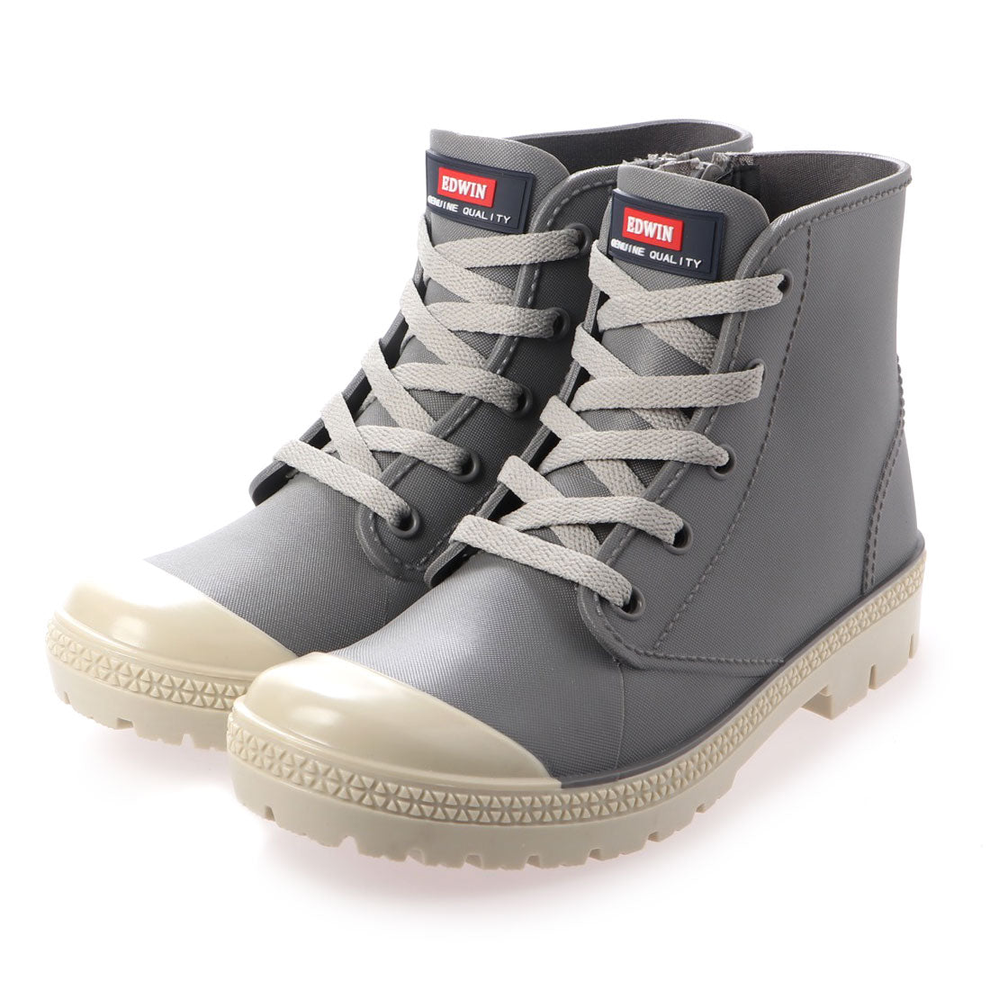 エドウィン EDWIN Balancoire ハイカットレインスニーカー,グレージュ