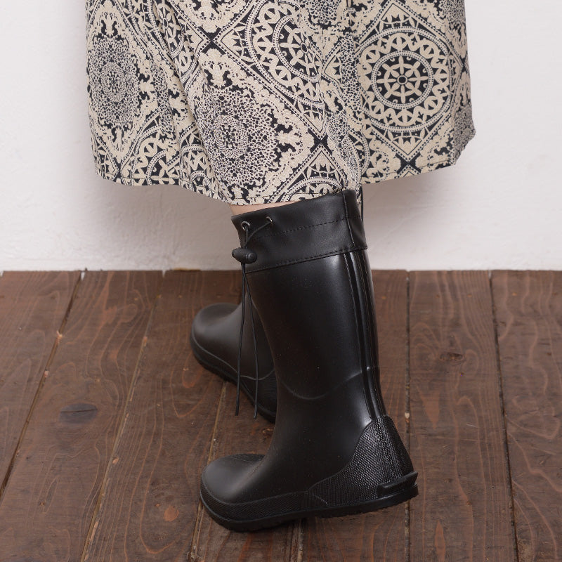 エドウィン EDWIN 折りたためるレインブーツ (ブラック) ブラック