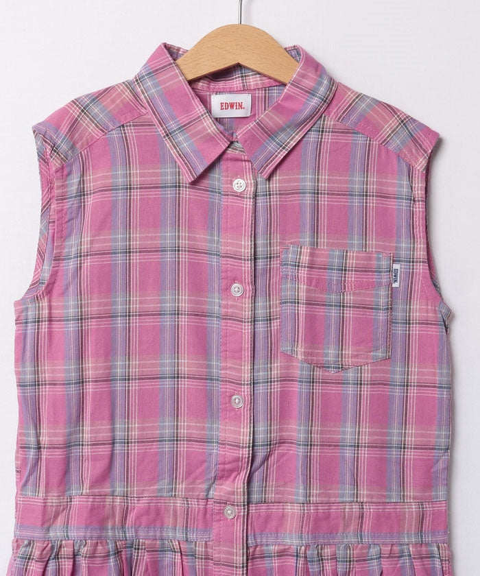 エドウィン EDWIN 22SS ノースリーブワンピース 785628B ピンク