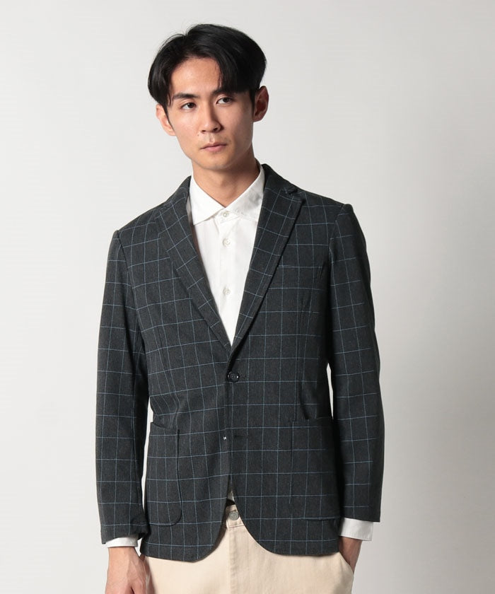 エドウィン EDWIN #デニスラTAILOREDJACKET GRAYウィンドーペン,グレー