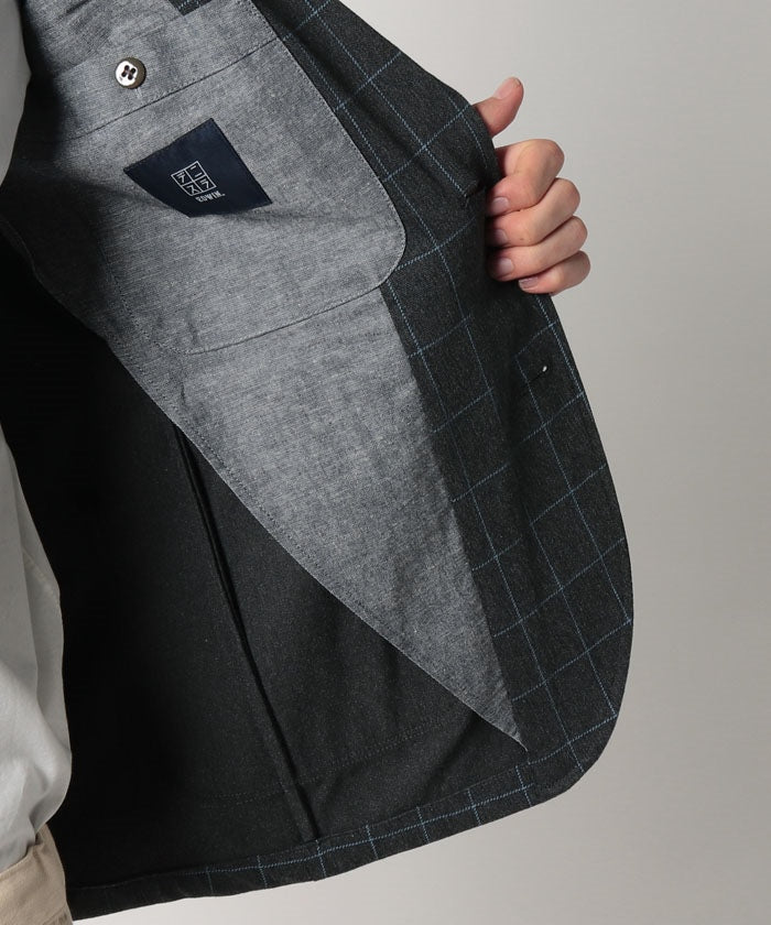 エドウィン EDWIN #デニスラTAILOREDJACKET GRAYウィンドーペン