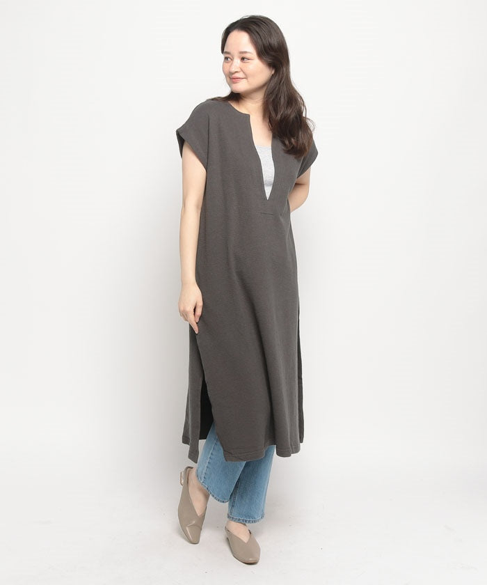 エドウィン EDWIN KEY NECK ONEPIECE CHARCOAL