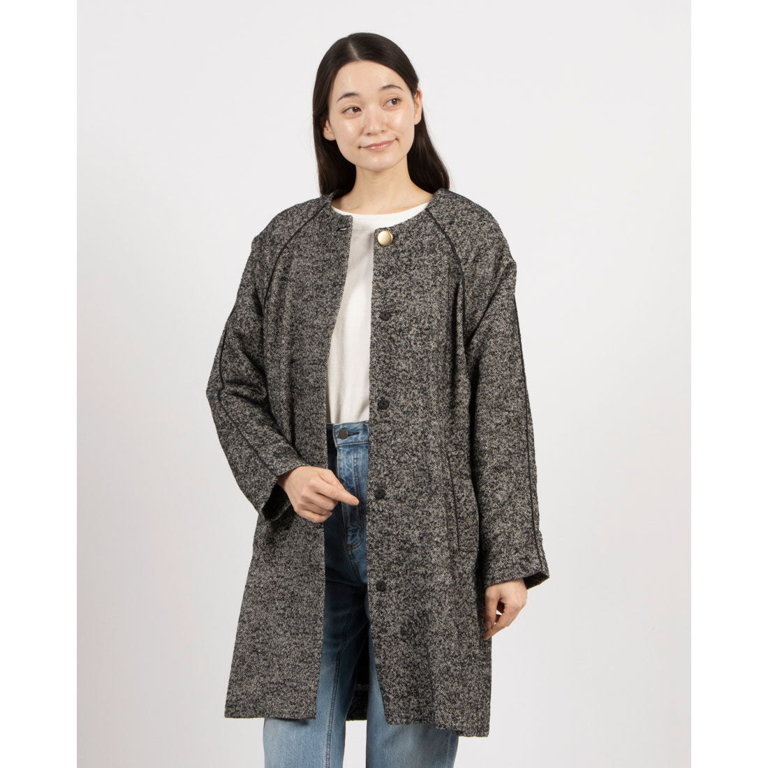 エグランティーヌ EGLANTINE ツィードダウンコート