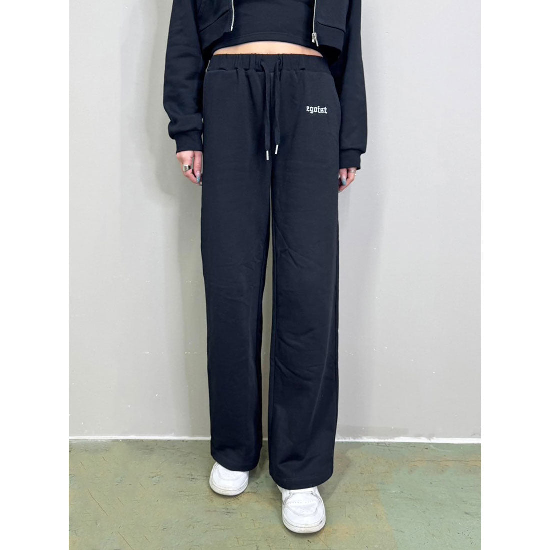 その他 EGOIST EGOIST EGOIST Logo Embroidered Sweat Wide Pants
