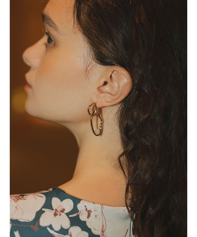 エイミーイストワール eimy istoire milky white stone ニュアンスピアス