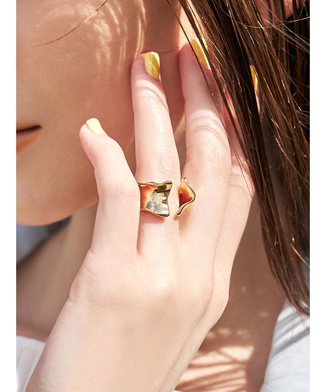 エイミーイストワール EIMY ISTOIRE ワイドニュアンスリング (GOLD) GOLD