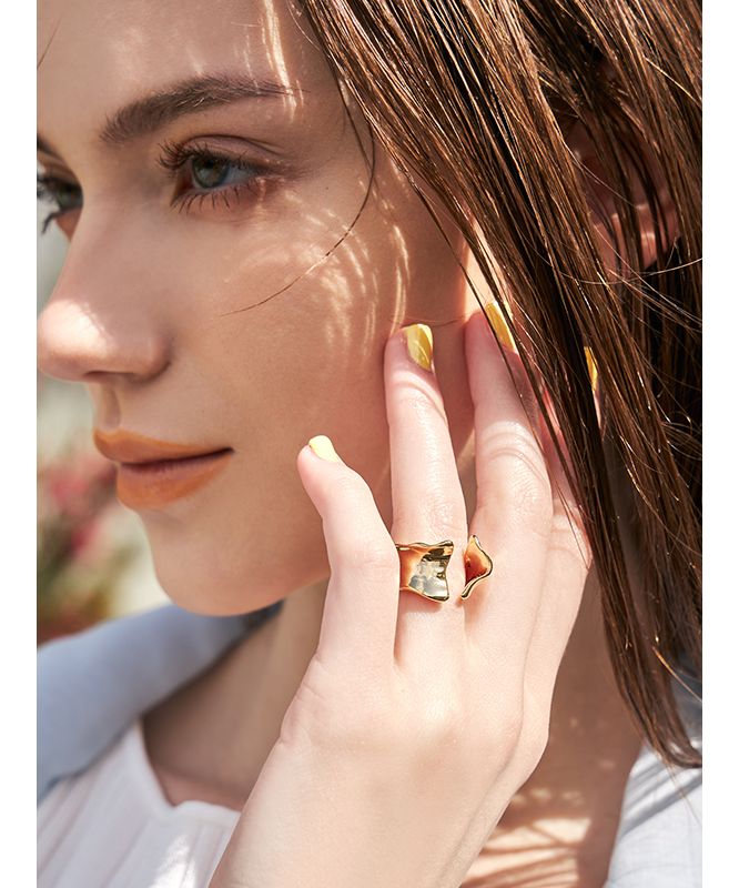 エイミーイストワール EIMY ISTOIRE ワイドニュアンスリング (GOLD) GOLD