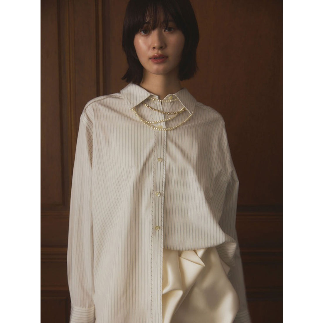 エイミーイストワール EIMY ISTOIRE メタルコンビパールネックレス (GOLD) GOLD