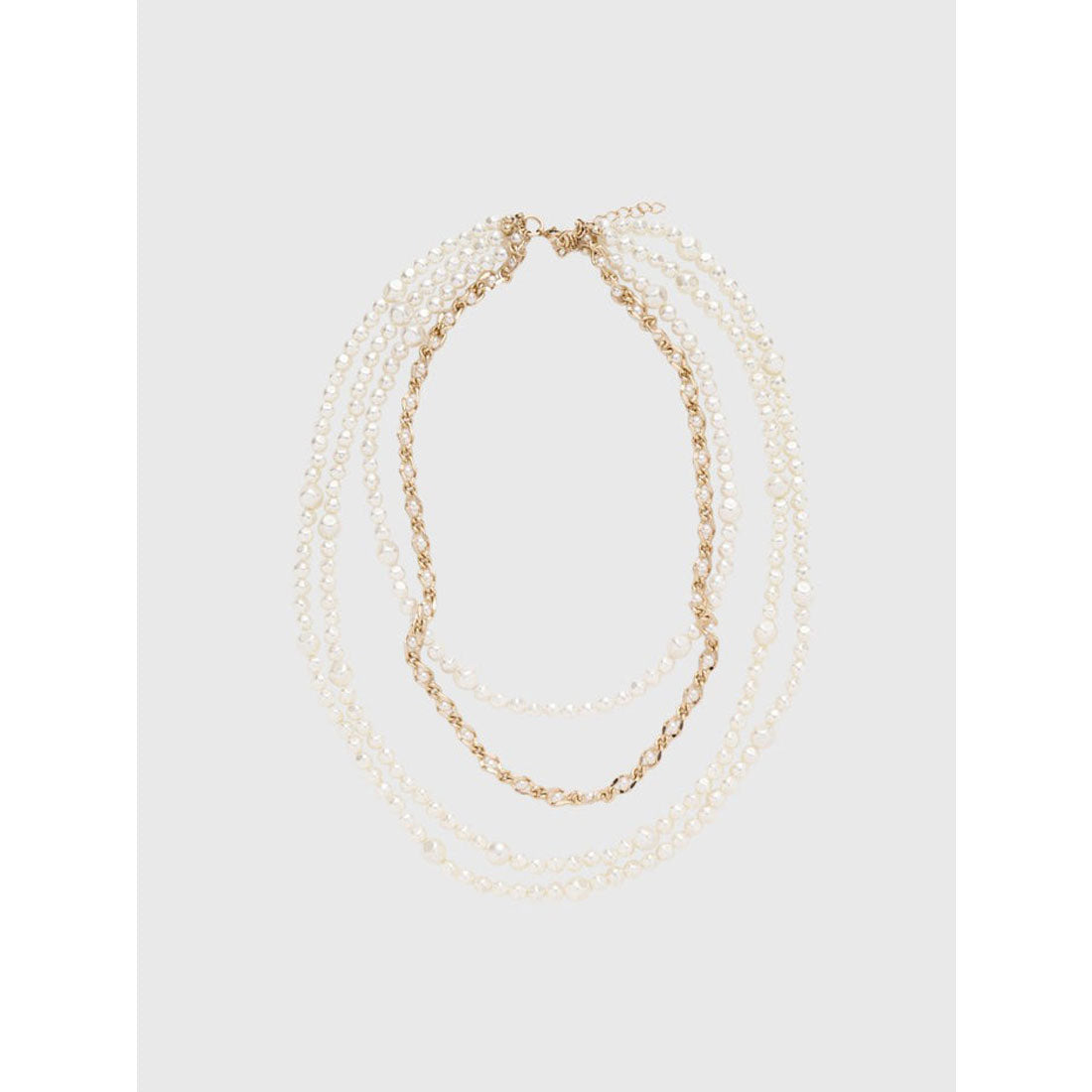 エイミーイストワール EIMY ISTOIRE メタルコンビパールネックレス (GOLD) GOLD