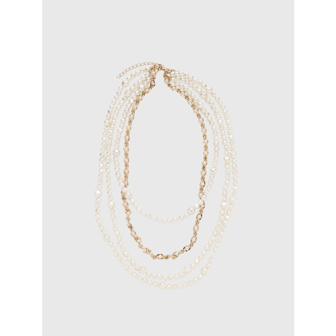 エイミーイストワール EIMY ISTOIRE メタルコンビパールネックレス (GOLD) GOLD