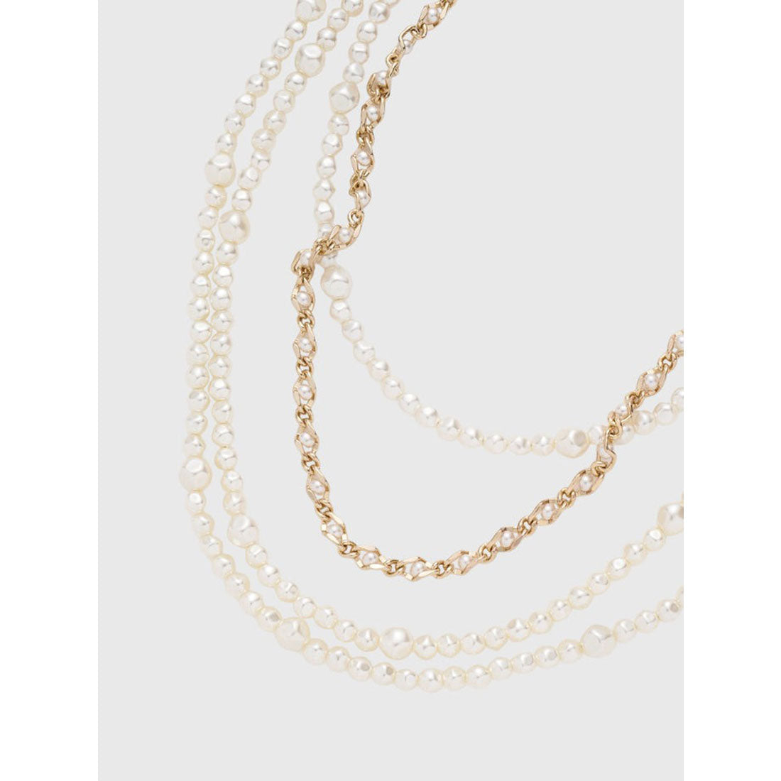 エイミーイストワール EIMY ISTOIRE メタルコンビパールネックレス (GOLD) GOLD