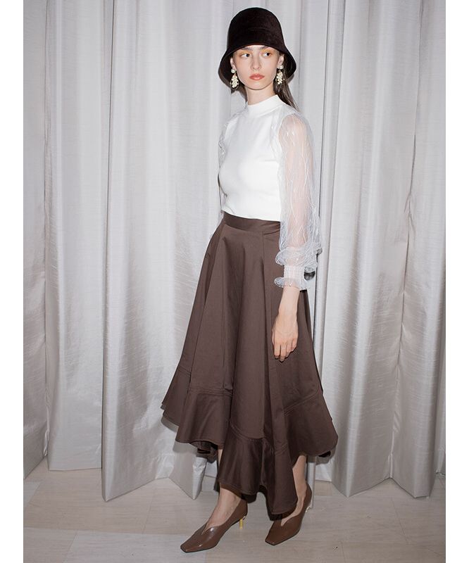 エイミーイストワール eimy istoire イレギュラーヘムフレアスカート