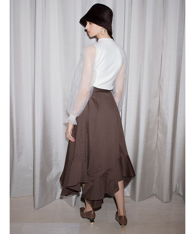 エイミーイストワール eimy istoire イレギュラーヘムフレアスカート