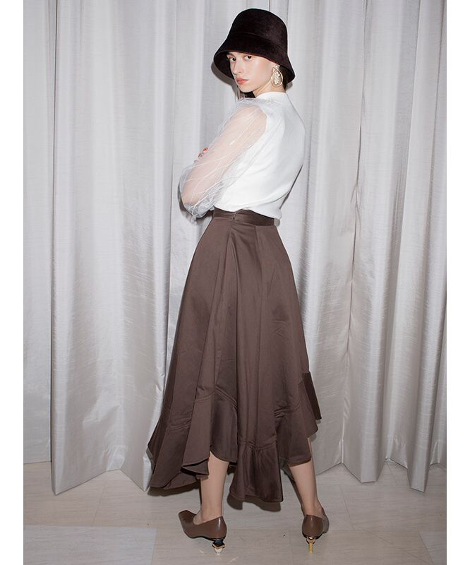 エイミーイストワール eimy istoire イレギュラーヘムフレアスカート