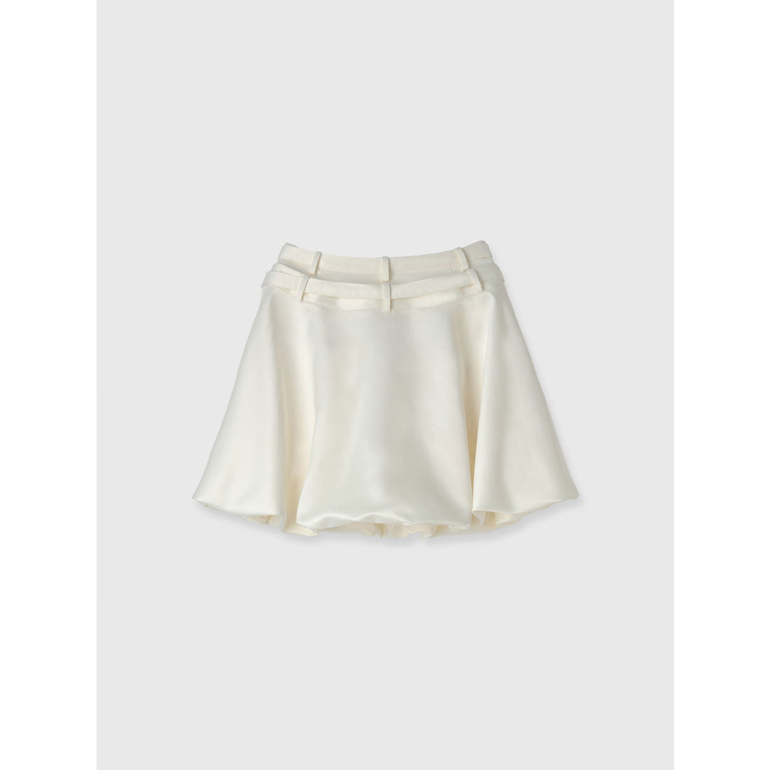 エイミーイストワール eimy istoire ダブルベルトサテンミニスカート (BLACK) BLACK