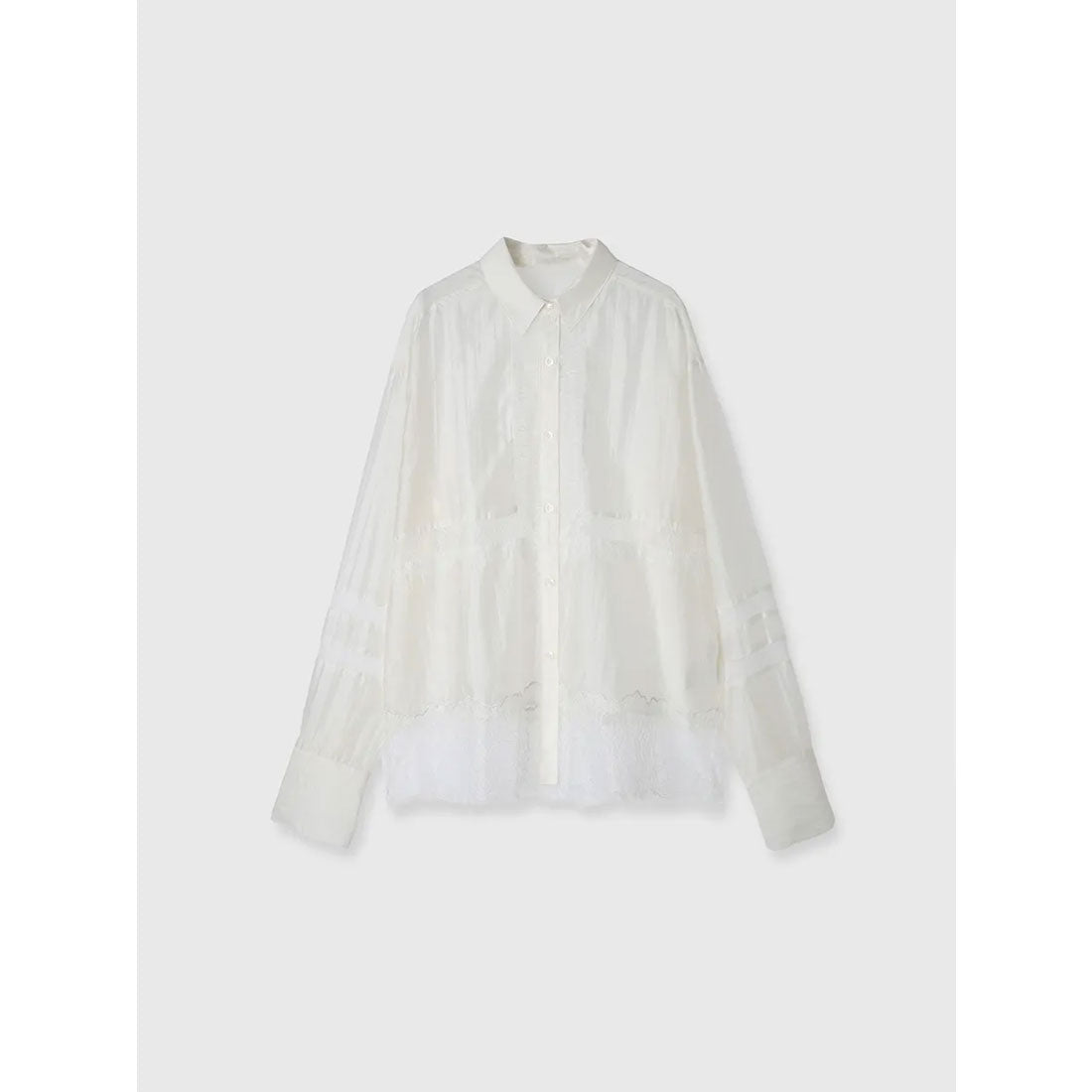エイミーイストワール eimy istoire レースコンビシアーシャツ (WHITE) WHITE