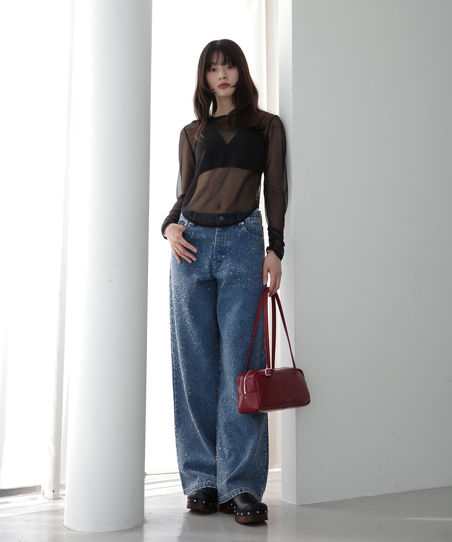 エイミーイストワール eimy istoire シアートップス (BLACK) BLACK