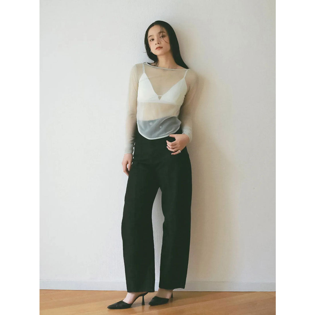 エイミーイストワール eimy istoire シアートップス (BLACK) BLACK