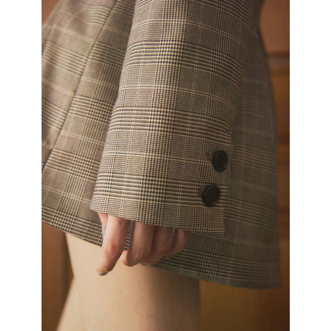 エイミーイストワール EIMY ISTOIRE ウエストタックグレンチェックジャケット (CHECK) CHECK