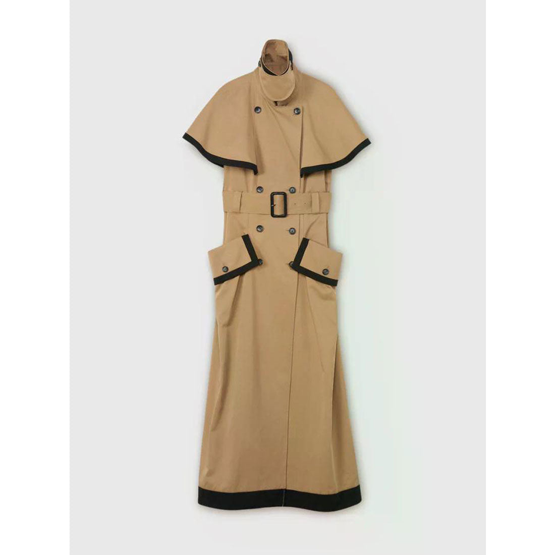 エイミーイストワール EIMY ISTOIRE コントラストトリムトレンチワンピース (BEIGE) BEIGE