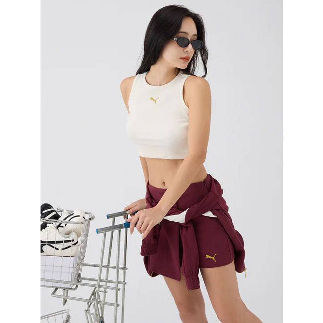 エイミーイストワール EIMY ISTOIRE PUMAタンクトップ (IVORY) IVORY