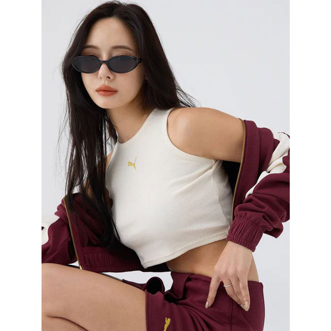 エイミーイストワール EIMY ISTOIRE PUMAタンクトップ (IVORY) IVORY