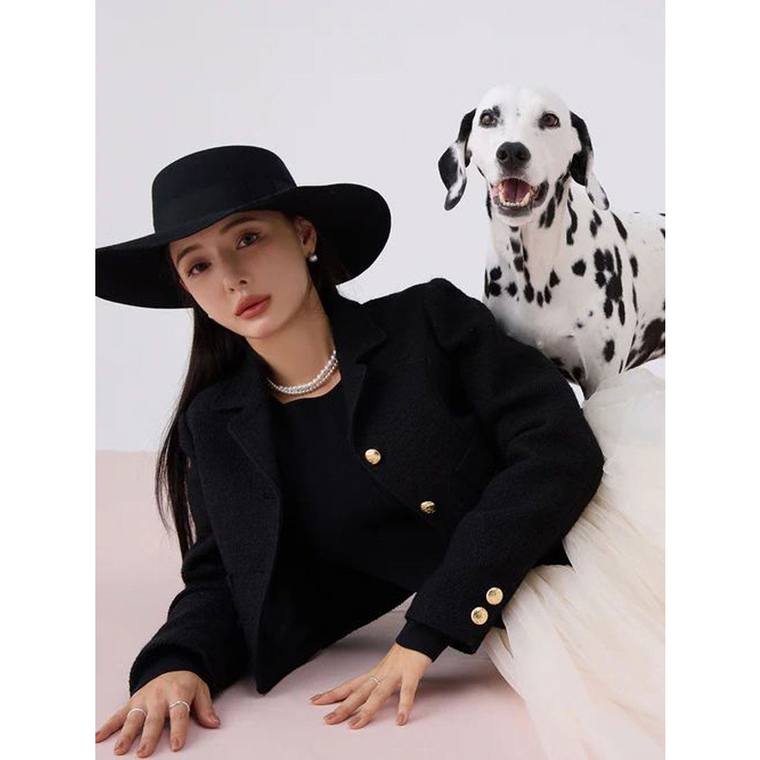 エイミーイストワール EIMY ISTOIRE クラシックツイードジャケット (OFF WHITE) OFF WHITE