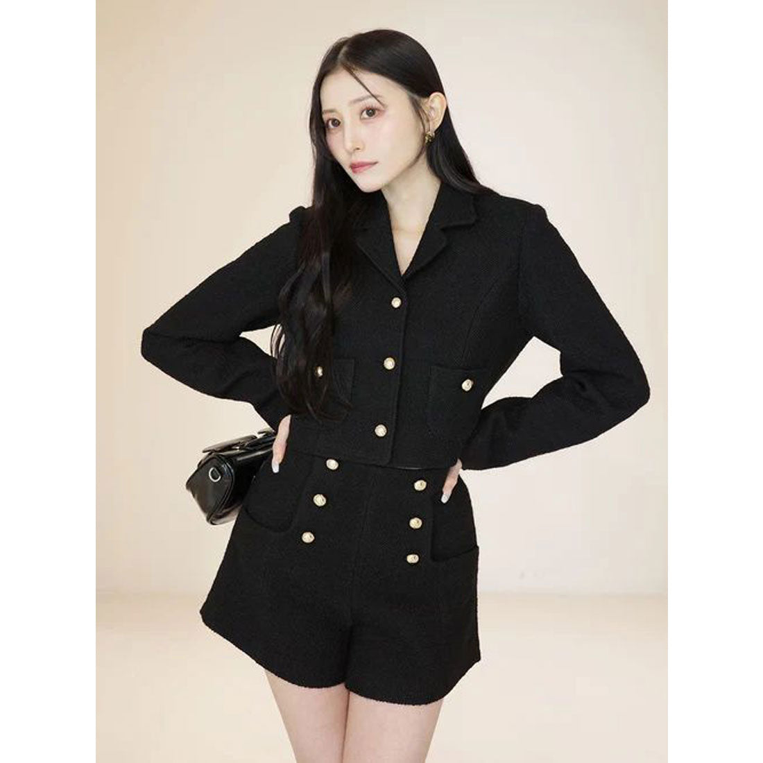 エイミーイストワール EIMY ISTOIRE クラシックツイードジャケット (OFF WHITE) OFF WHITE