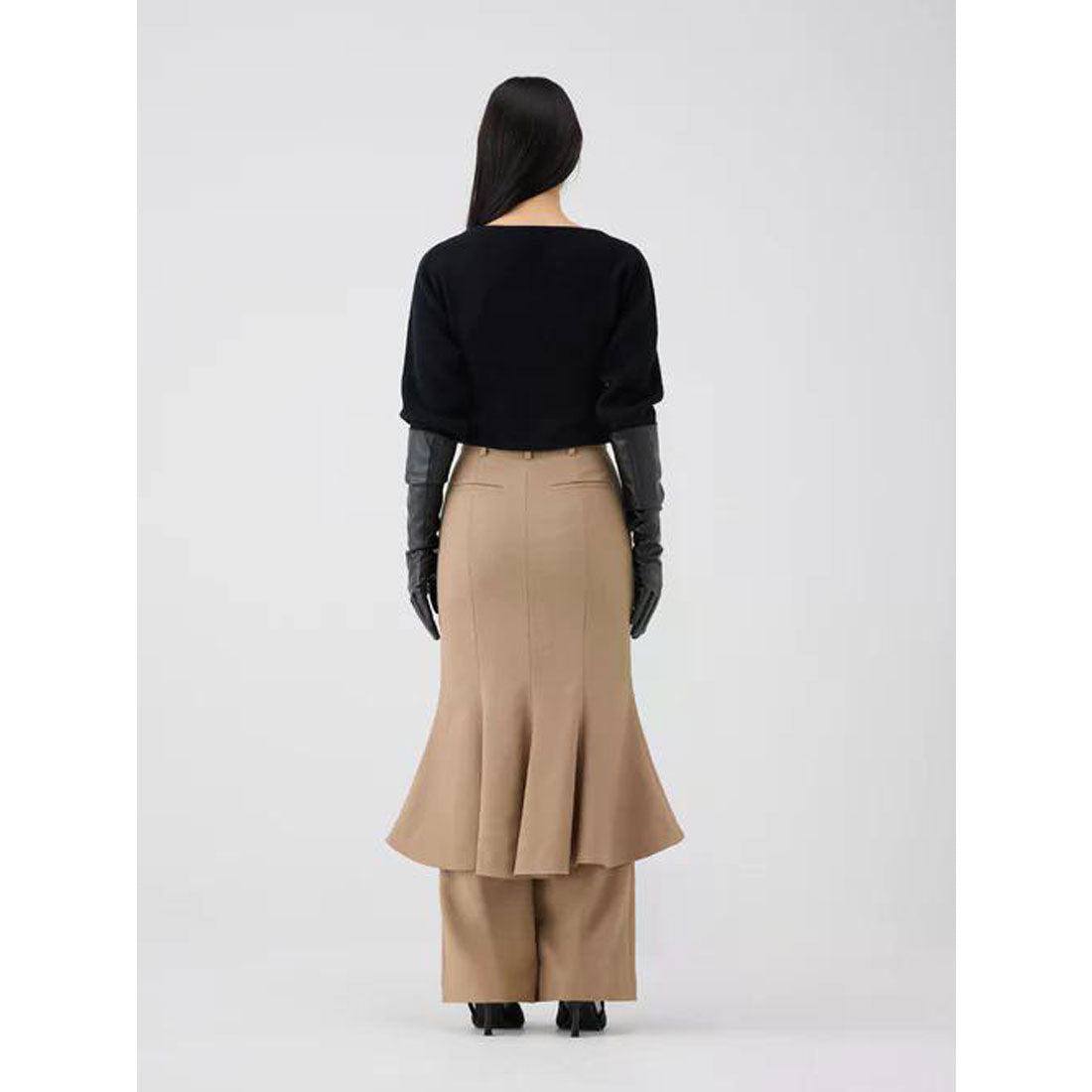 エイミーイストワール EIMY ISTOIRE Heart neck ウールカシミヤカーディガン (WHITE) WHITE