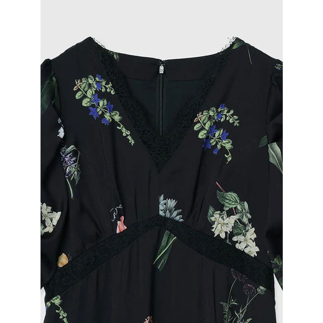 エイミーイストワール EIMY ISTOIRE レーストリムフラワーサテンワンピース (IVORY) IVORY