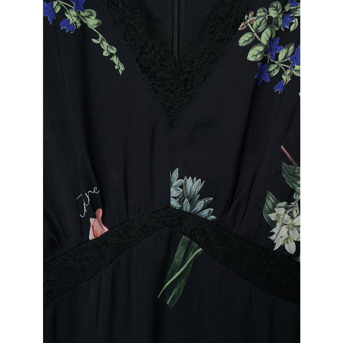 エイミーイストワール EIMY ISTOIRE レーストリムフラワーサテンワンピース (IVORY) IVORY