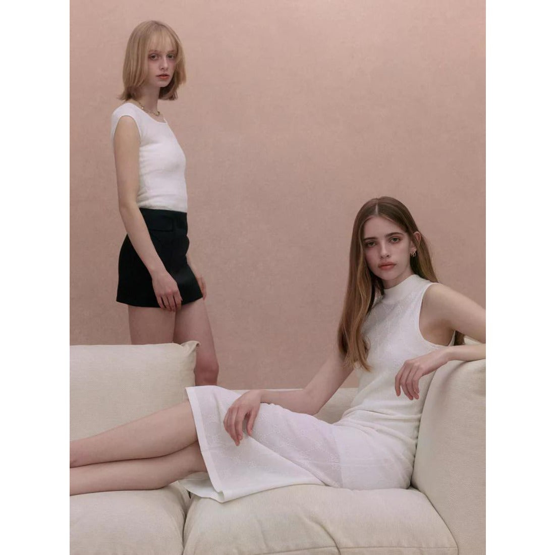 エイミーイストワール EIMY ISTOIRE PAPILLON MONOGRAM KNIT DRESS (BLACK) BLACK