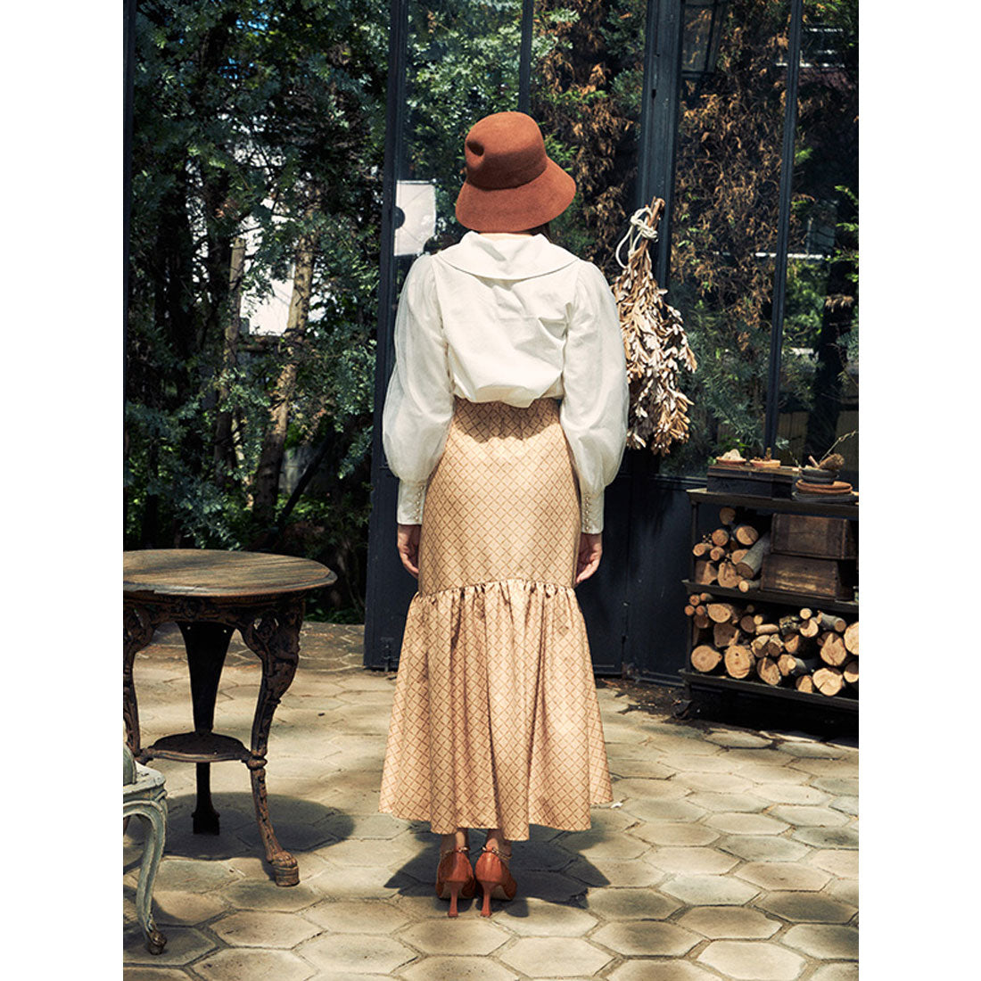 エイミーイストワール eimy istoire ES horse patternギャザーマーメードスカート