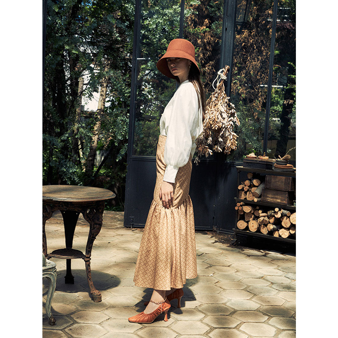 エイミーイストワール eimy istoire ES horse patternギャザーマーメードスカート