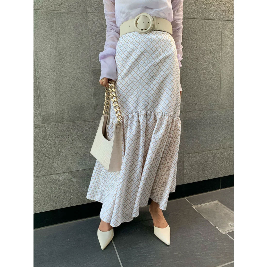 エイミーイストワール eimy istoire ES horse patternギャザーマーメードスカート