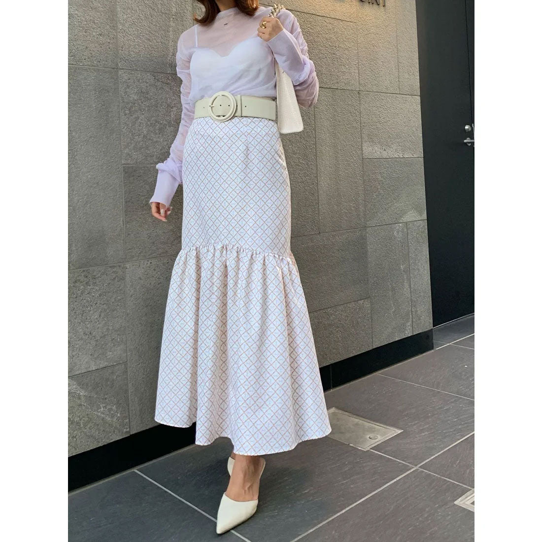 エイミーイストワール eimy istoire ES horse patternギャザーマーメードスカート