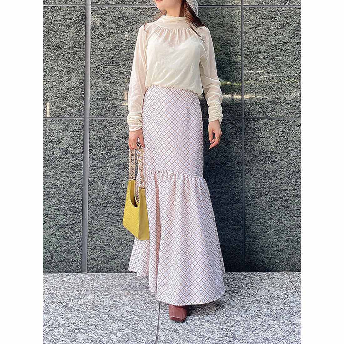 エイミーイストワール eimy istoire ES horse patternギャザーマーメードスカート