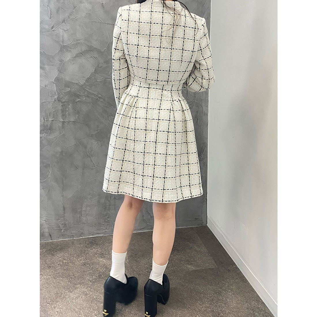 エイミーイストワール EIMY ISTOIRE eimy ribbon ツイードショートジャケット (WHITE) WHITE