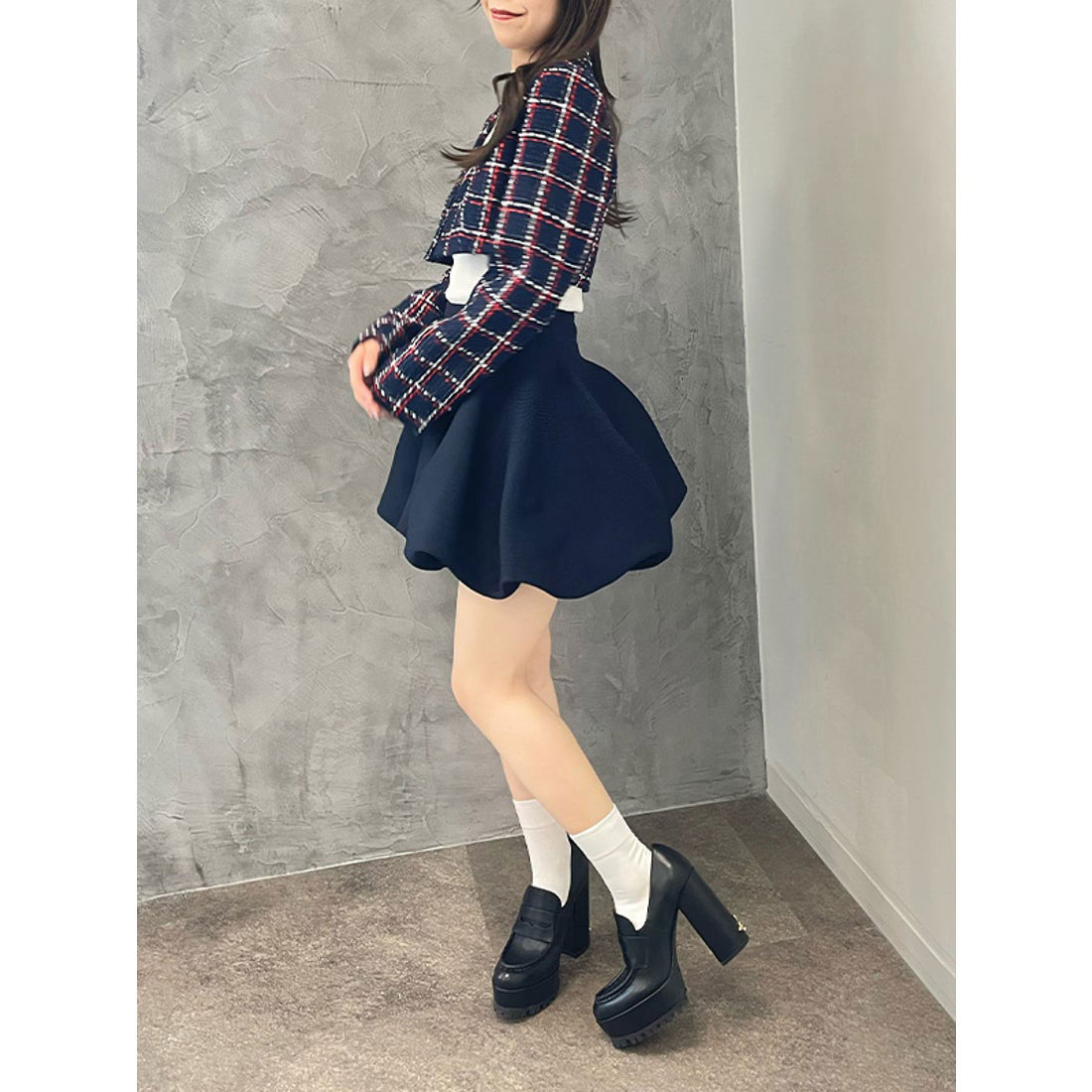 エイミーイストワール EIMY ISTOIRE eimy ribbon ツイードショートジャケット (WHITE) WHITE