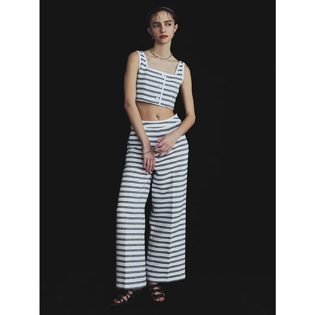 eimy istoire EIMY ISTOIRE MARINE TWEEDセットアップ