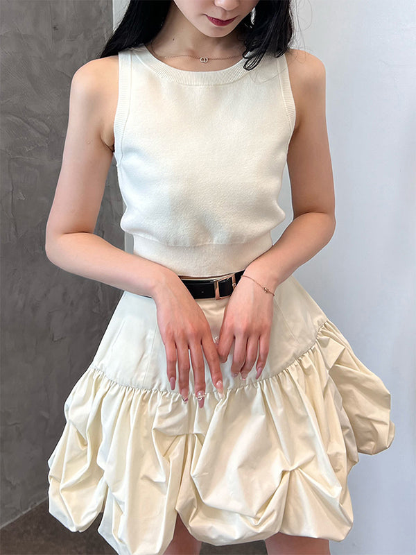 eimy istoire EIMY ISTOIRE random tuck balloon mini skirt